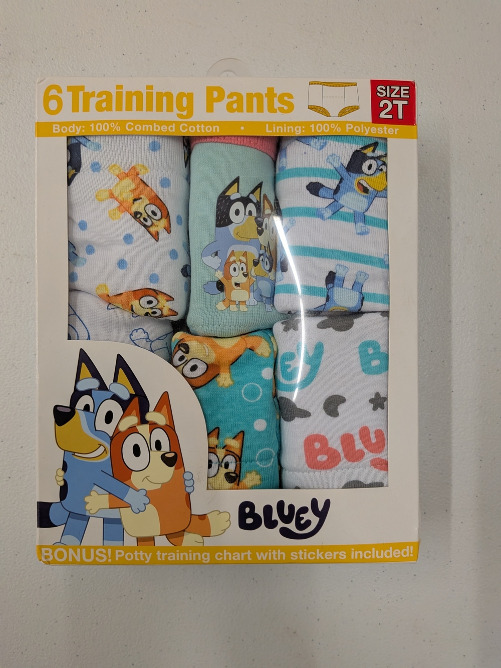 Bluey Training Pants 6 Pack Potty Training Underwear Size 2T NWT